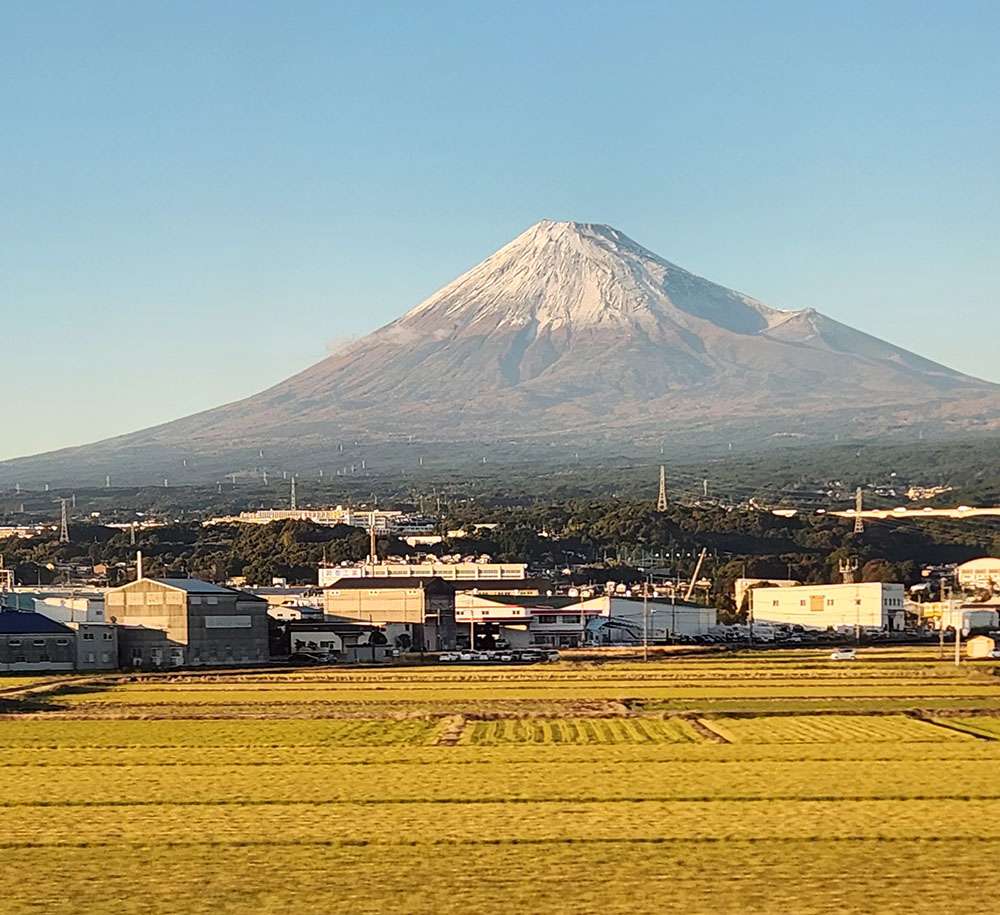Mt Fuji from the shinkansen (bullet) train.