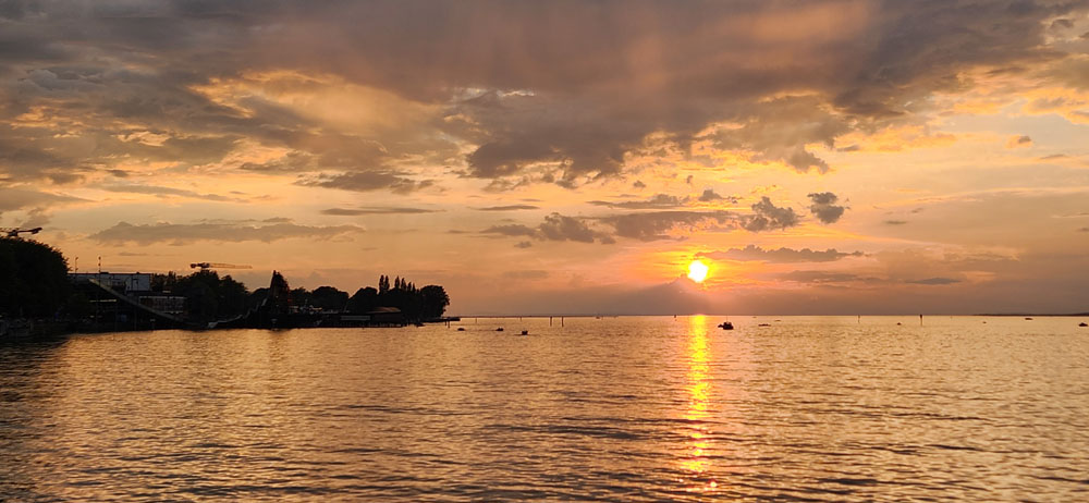 Sunset over Lake Konstanz (Bodensee).